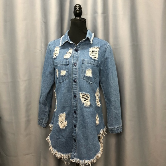 Fashion Nova- Vermana Tunic - Denim - Picture 3 of 5